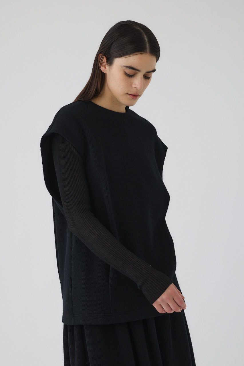 RIM.ARK Front hole vest like tops/トップス (ブラック, FREE) リムアーク ELLE SHOP