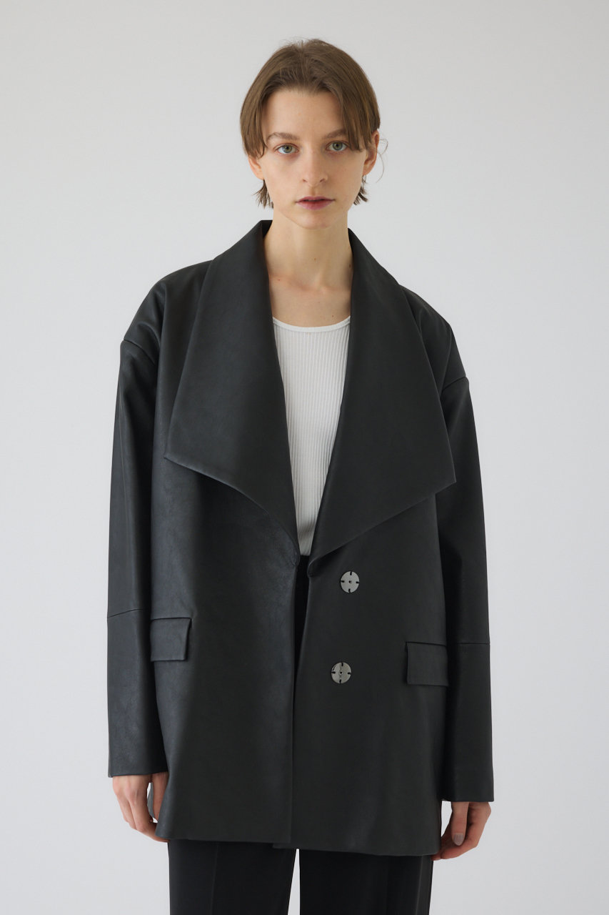 リムアーク/RIM.ARKの【1/1 10:00販売開始】Classical leather like JK/ジャケット(ブラック/460JSS30-0581)