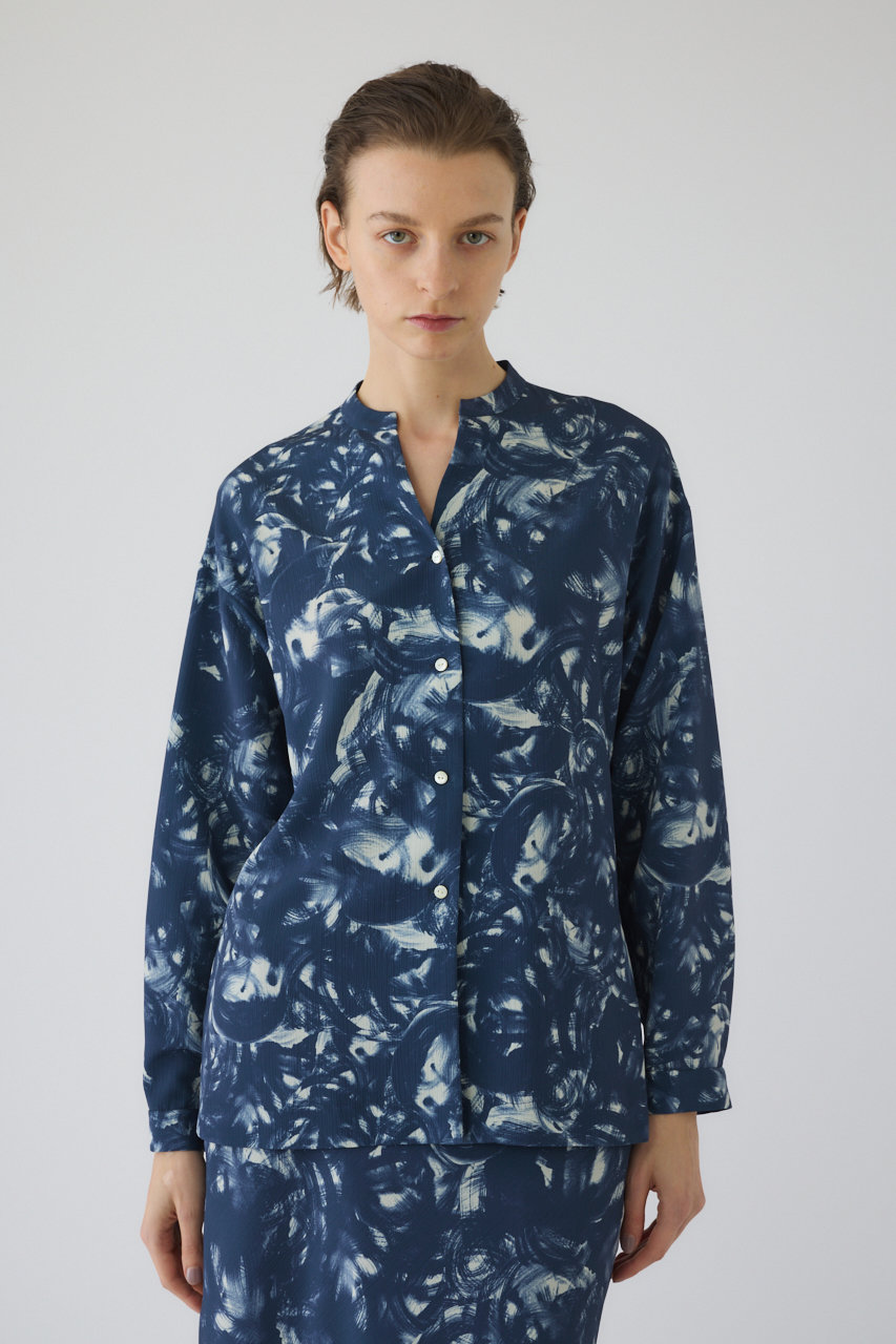リムアーク/RIM.ARKの【1/1 10:00販売開始】Air turbulence painting blouse/ブラウス(ネイビー/460JSL30-0411)