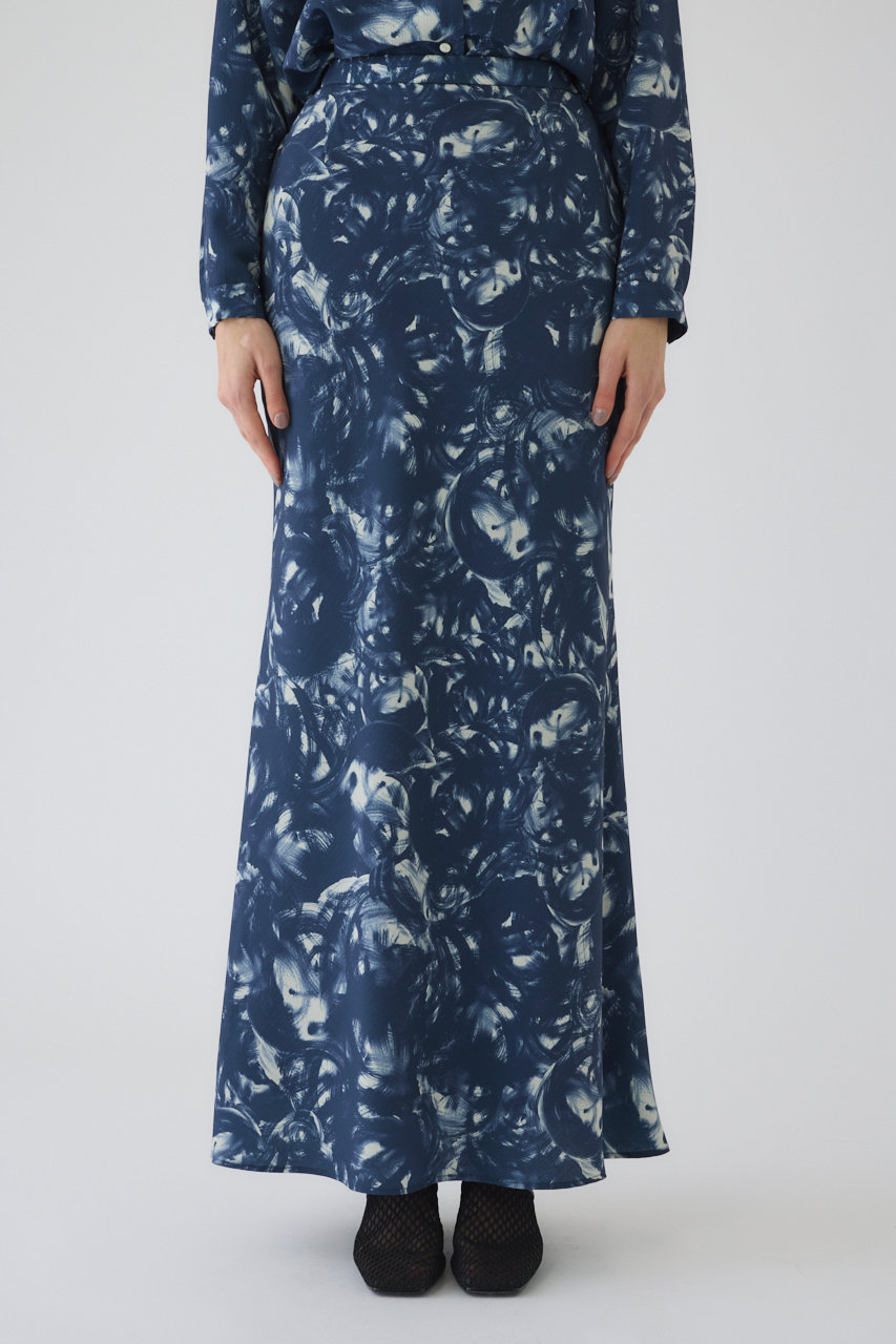 Air turbulence painting skirt/スカート