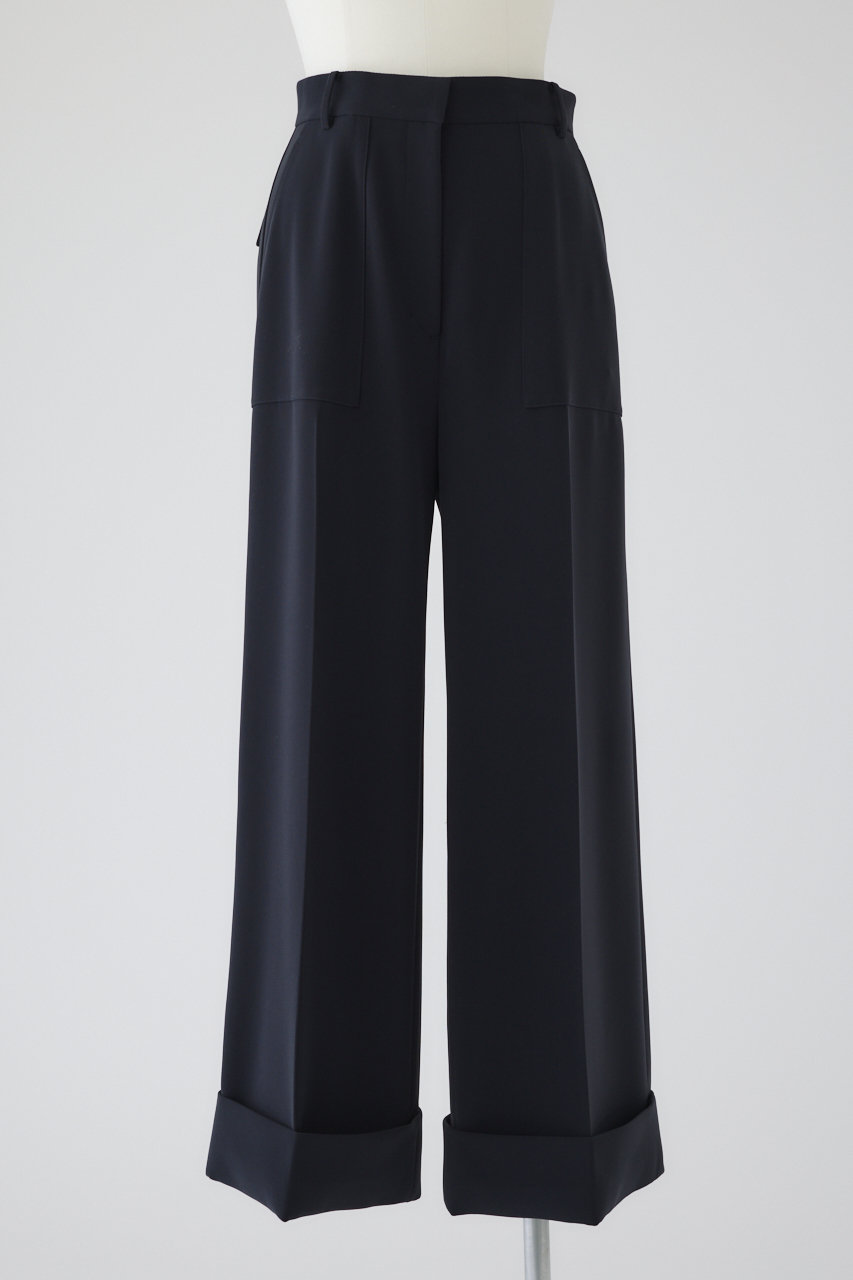 RIM.ARK W-length mannish PT/パンツ (ネイビー, 36) リムアーク ELLE SHOP
