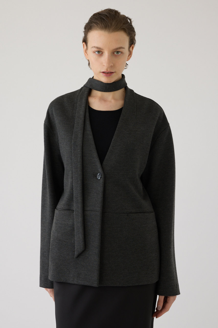 リムアーク/RIM.ARKのDouble face tie jacket/ジャケット(グレー/460JSL80-0771)