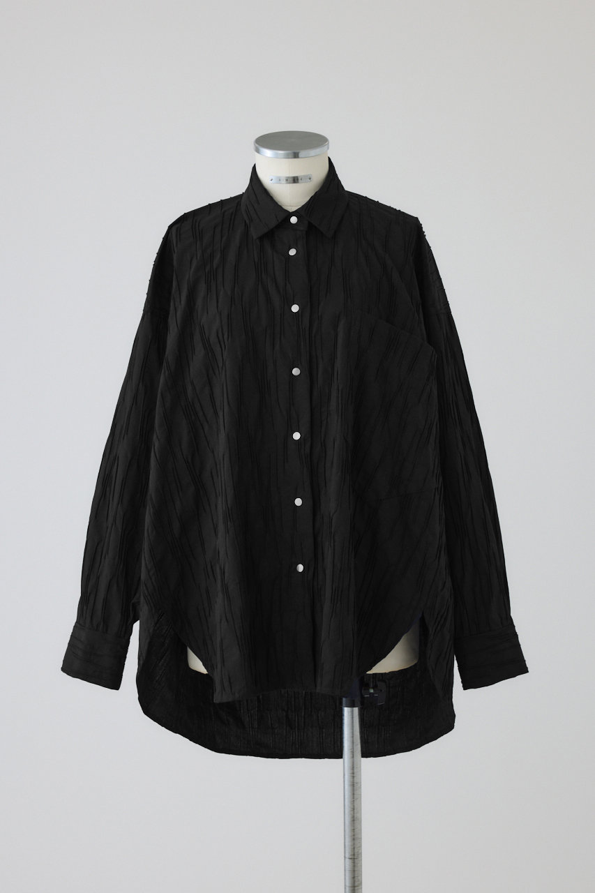 リムアーク/RIM.ARKの【3/4 11:00販売開始】【予約販売】Tuck pleats back volume SH/シャツ(ブラック/460JSL30-1621)
