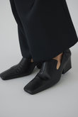 Leather square toe heel/ヒールシューズ