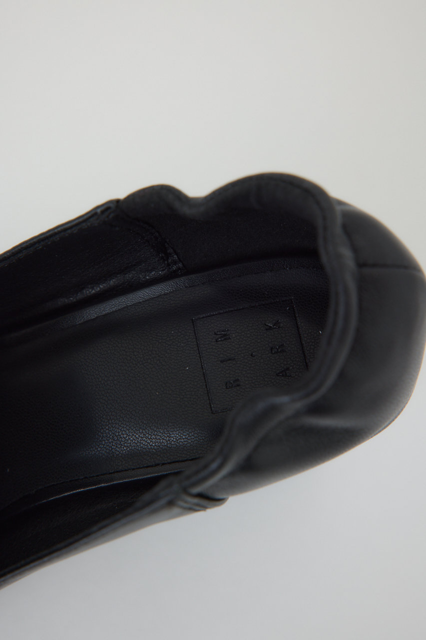RIM.ARK(リムアーク)｜Leather square toe heel/ヒールシューズ