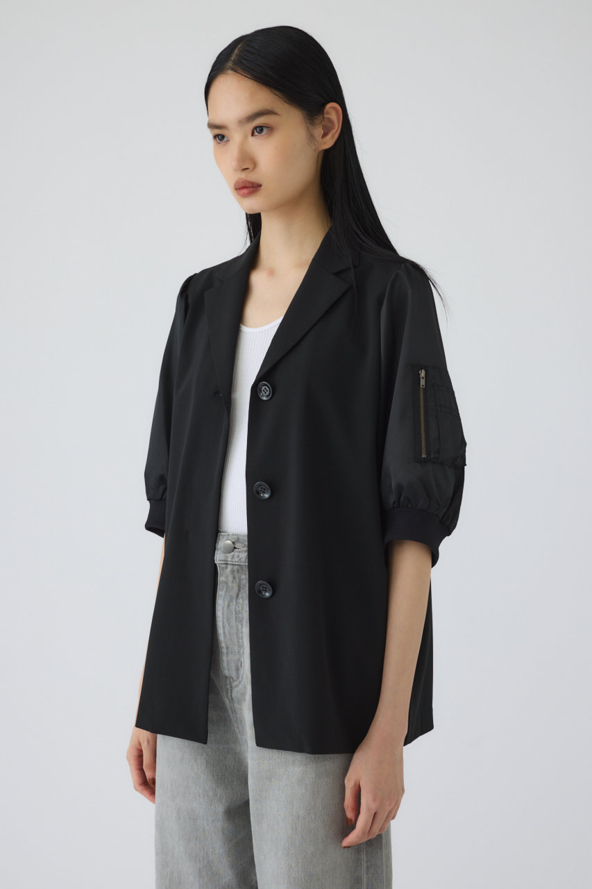 RIM.ARK(リムアーク)｜【予約販売】MA-1 sleeve SH/シャツ/ブラック の