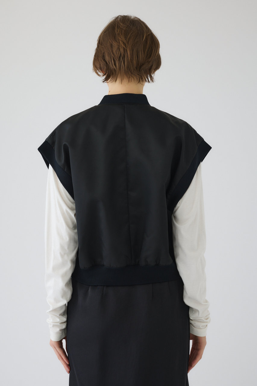 RIM.ARK(リムアーク)｜Short MA-1 vest/ベスト/ブラック の通販