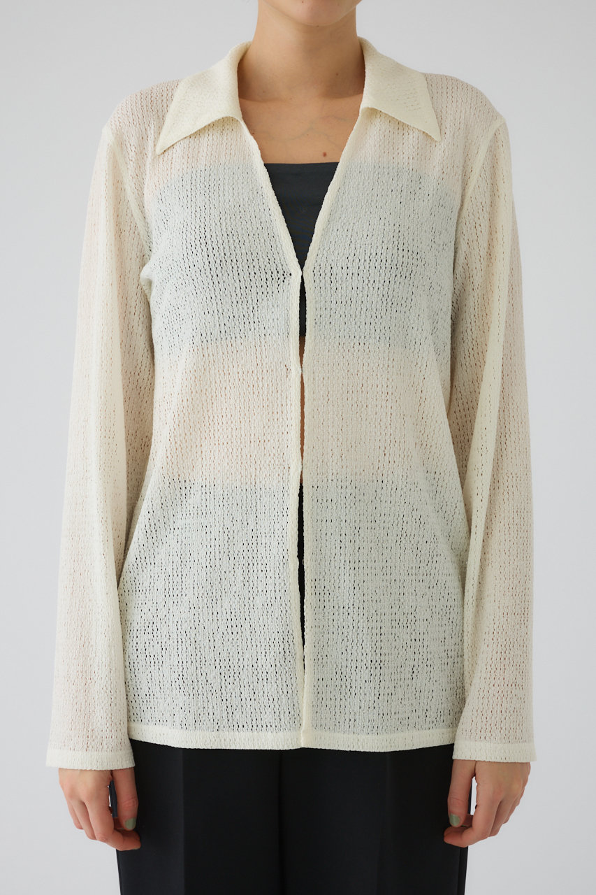 RIM.ARK(リムアーク)｜Sheer lace hook tops/トップス/ホワイト の通販