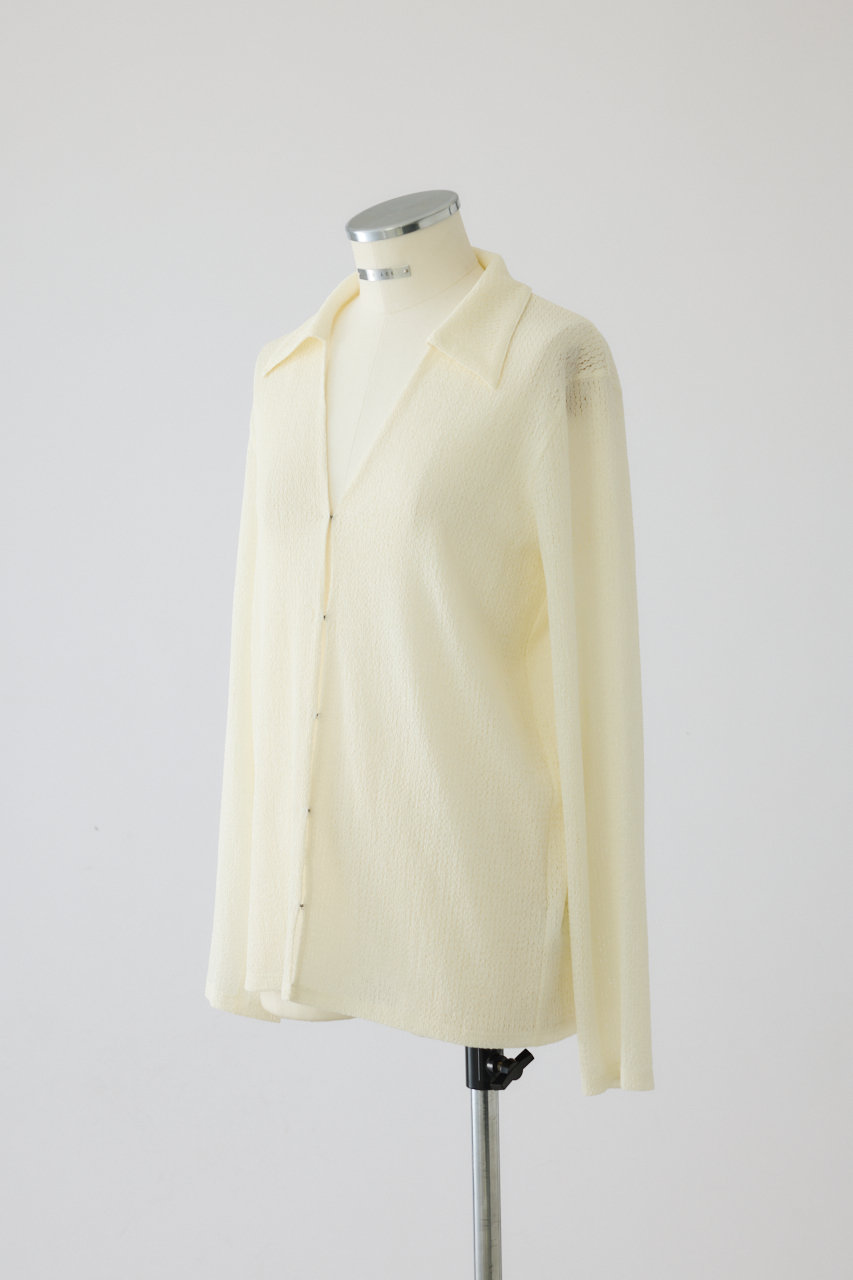 RIM.ARK(リムアーク)｜Sheer lace hook tops/トップス/ホワイト の通販