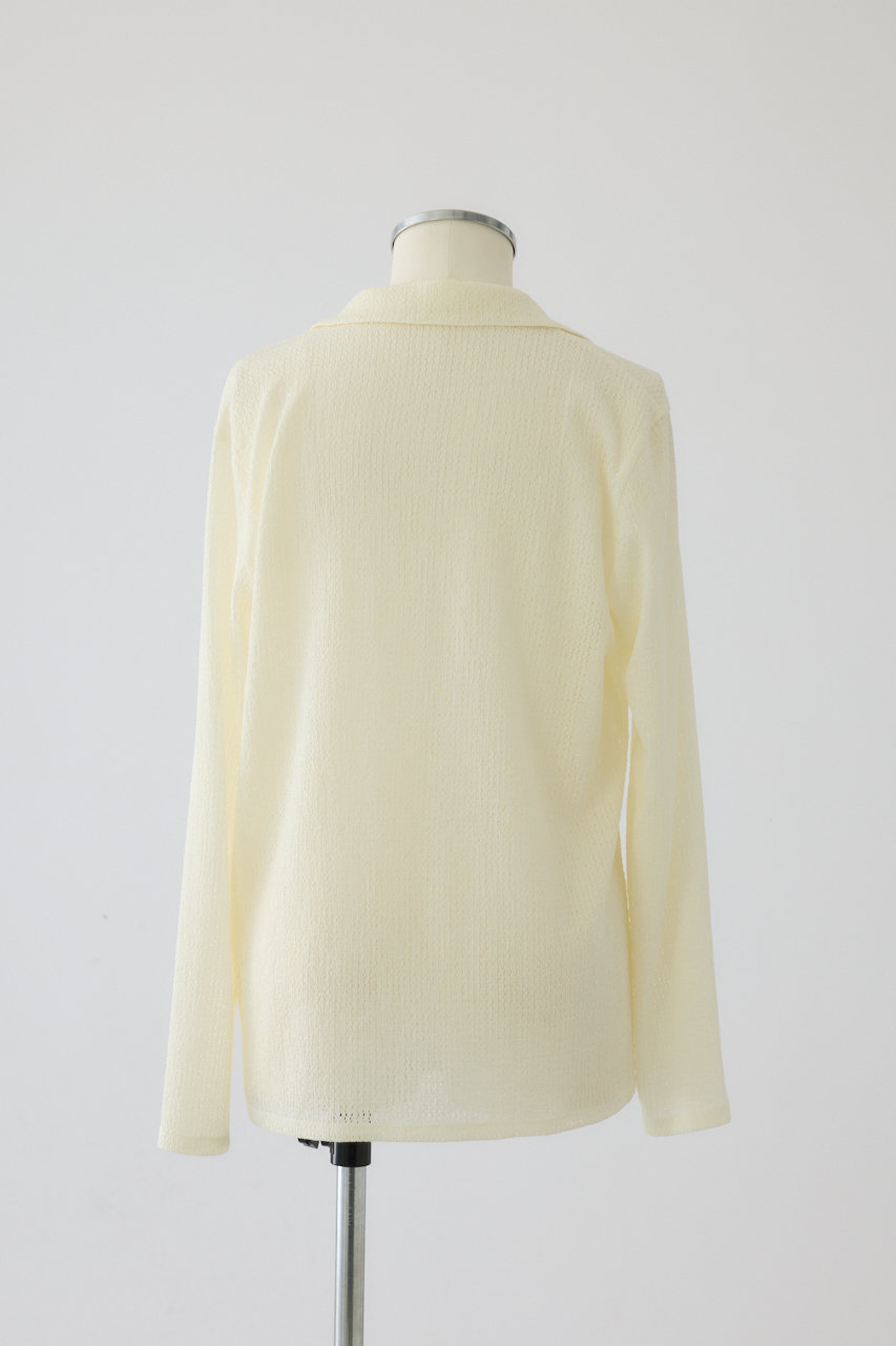 RIM.ARK(リムアーク)｜Sheer lace hook tops/トップス/ホワイト の通販