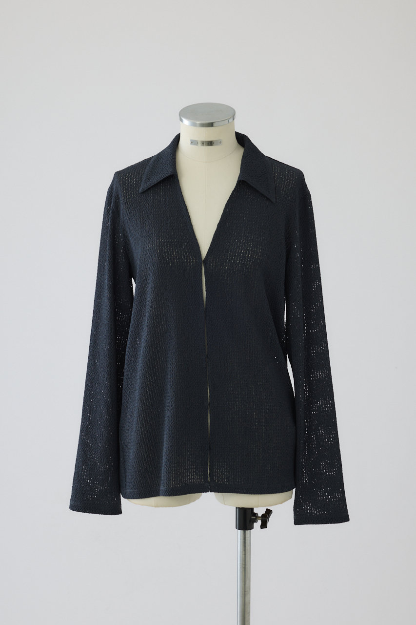 リムアーク/RIM.ARKの【2/18 10:00販売開始】Sheer lace hook tops/トップス(ダークブルー/460JSL80-2391)