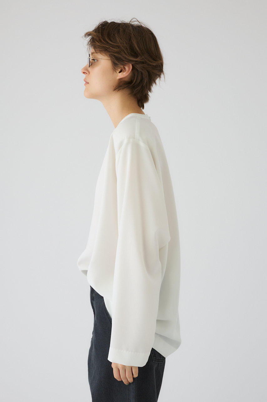 RIM.ARK(リムアーク)｜Oversize woven L/S T-SH/Tシャツ/ホワイト の