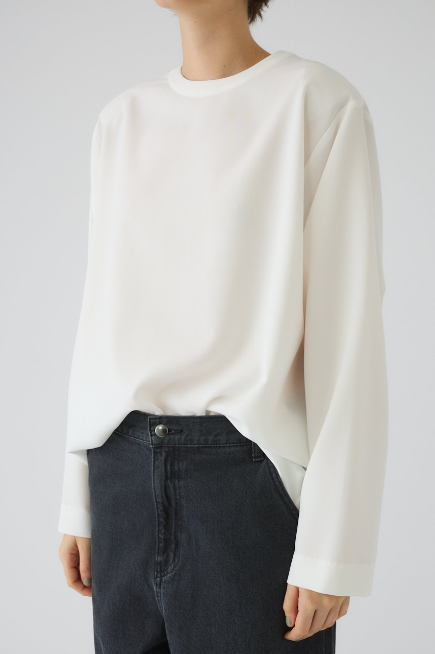 トップス RIM.ARK Oversize woven L/S T-SH RIM.ARK(リムアーク)｜Oversize woven L/S T-SH/Tシャツ/ホワイト の