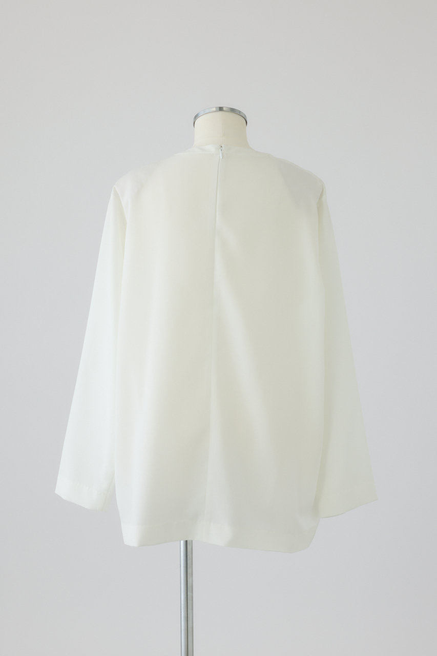 RIM.ARK(リムアーク)｜Oversize woven L/S T-SH/Tシャツ/ホワイト の