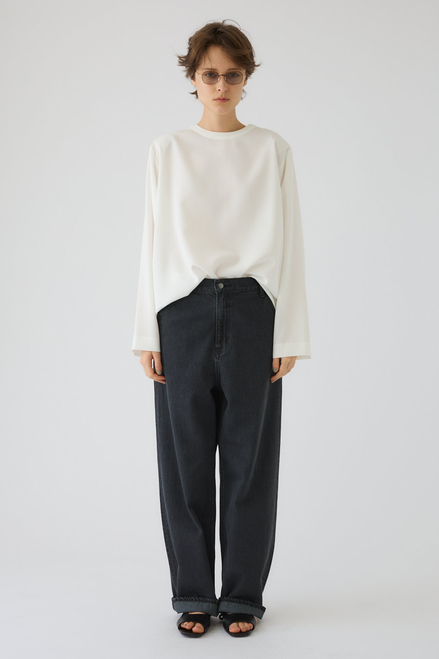 トップス RIM.ARK Oversize woven L/S T-SH RIM.ARK(リムアーク)｜Oversize woven L/S T-SH/Tシャツ/ホワイト の