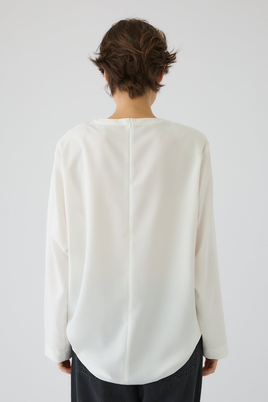 RIM.ARK(リムアーク)｜Oversize woven L/S T-SH/Tシャツ/ホワイト の