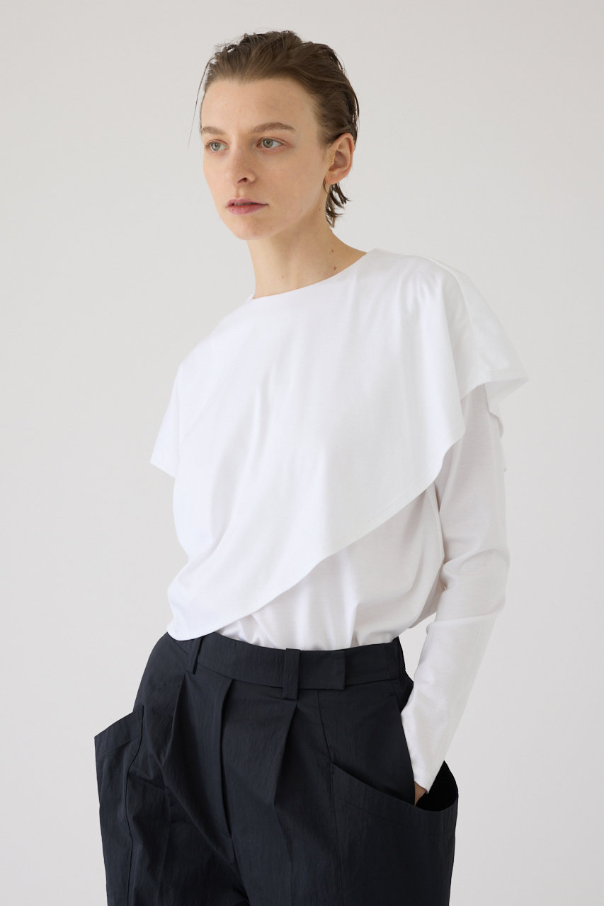 RIM.ARK(リムアーク)｜Layered gather cut tops/トップス/ホワイト の