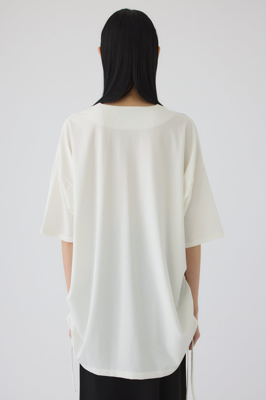 RIM.ARK(リムアーク)｜Side drawstring big T-shirts/Tシャツ/ホワイト