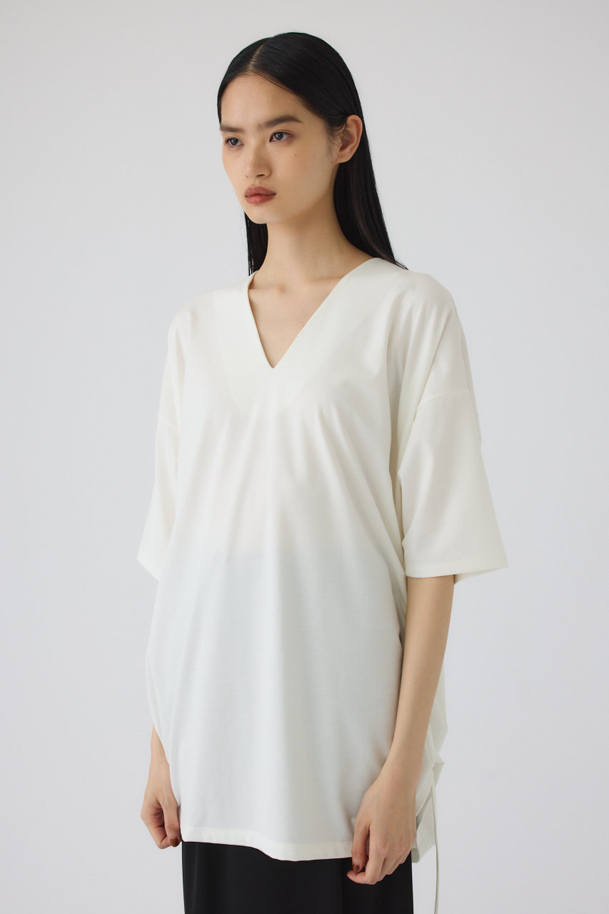 RIM.ARK(リムアーク)｜Side drawstring big T-shirts/Tシャツ/ホワイト