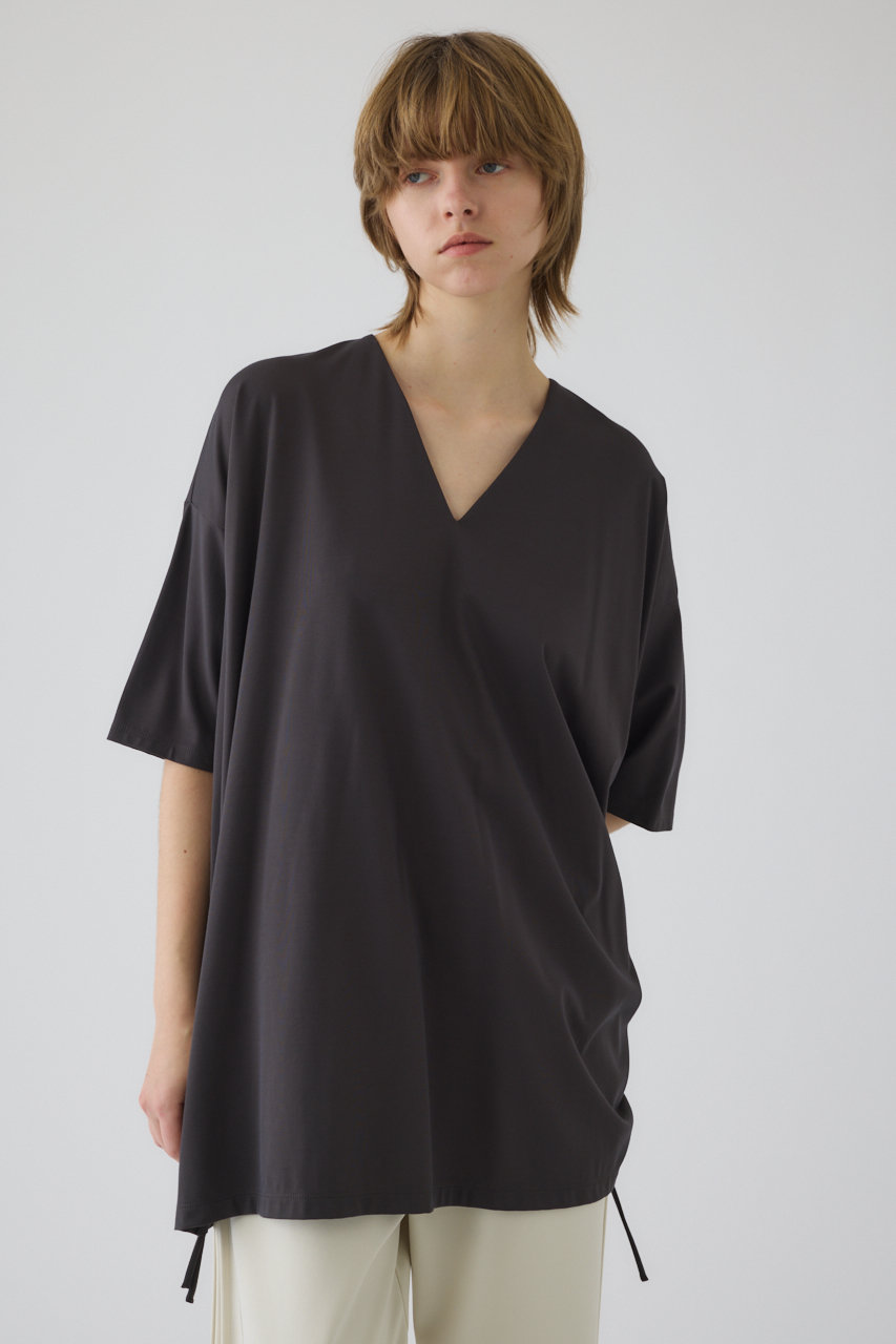 Side drawstring big T-shirts/Tシャツ