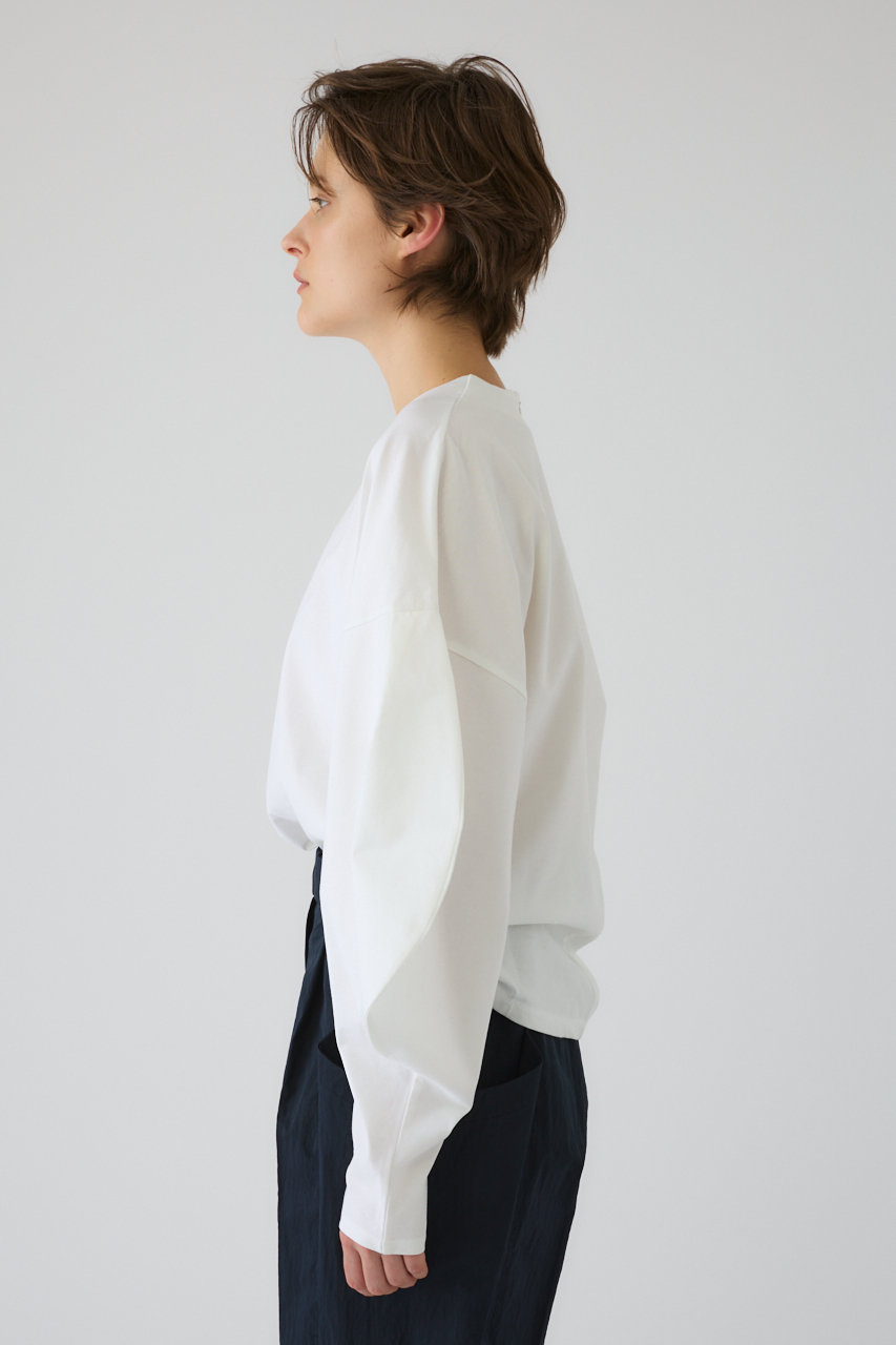 RIM.ARK(リムアーク)｜Curved line cotton tops/トップス/ホワイト の 