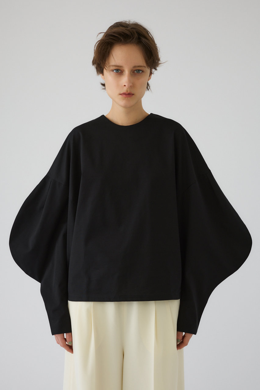 リムアーク/RIM.ARKの【3/4 11:00販売開始】Curved line cotton tops/トップス(ブラック/460JSL80-2051)