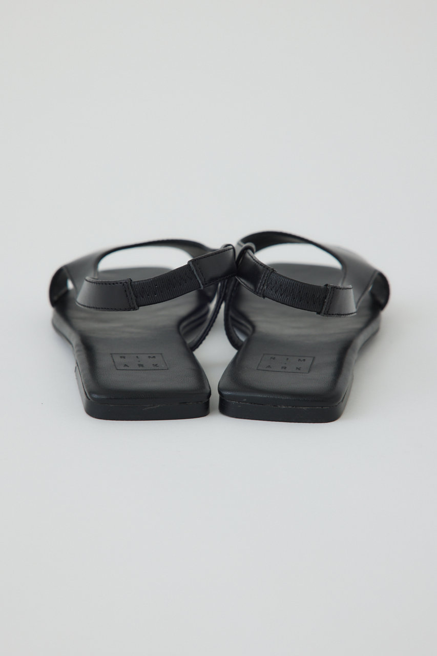 RIM.ARK(リムアーク)｜Minimal leather sandal/サンダル/ブラック の