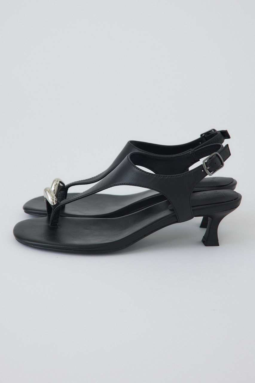 美品　RIM.ARK リムアーク アシンメトリー トングサンダル ブラック 38 RIM.ARK(リムアーク)｜Motif toe thong sandal/サンダル/ブラック の