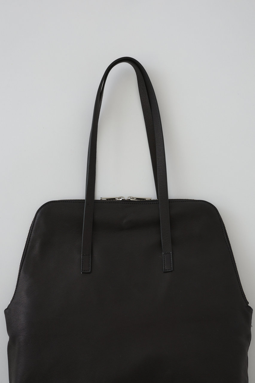 RIM.ARK(リムアーク)｜W-zip leather bag/バッグ/ブラック の通販