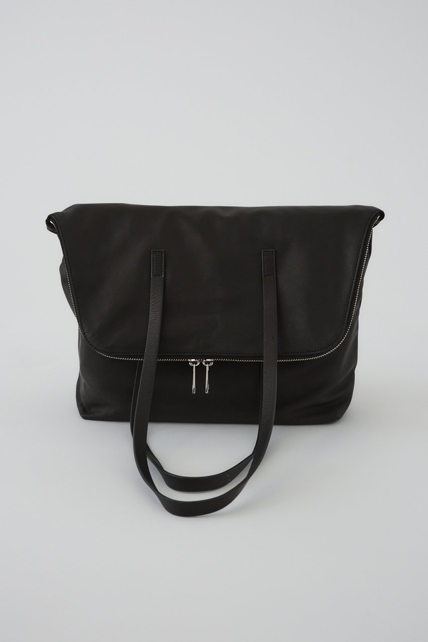 RIM.ARK(リムアーク)｜W-zip leather bag/バッグ/ブラック の通販