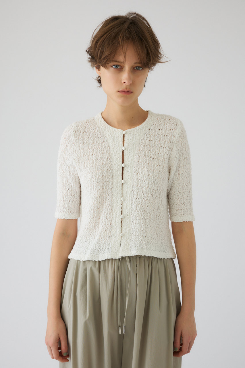 リムアーク/RIM.ARKの【予約販売】Shirring lace compact tops/トップス(ホワイト/460JSL80-1981)