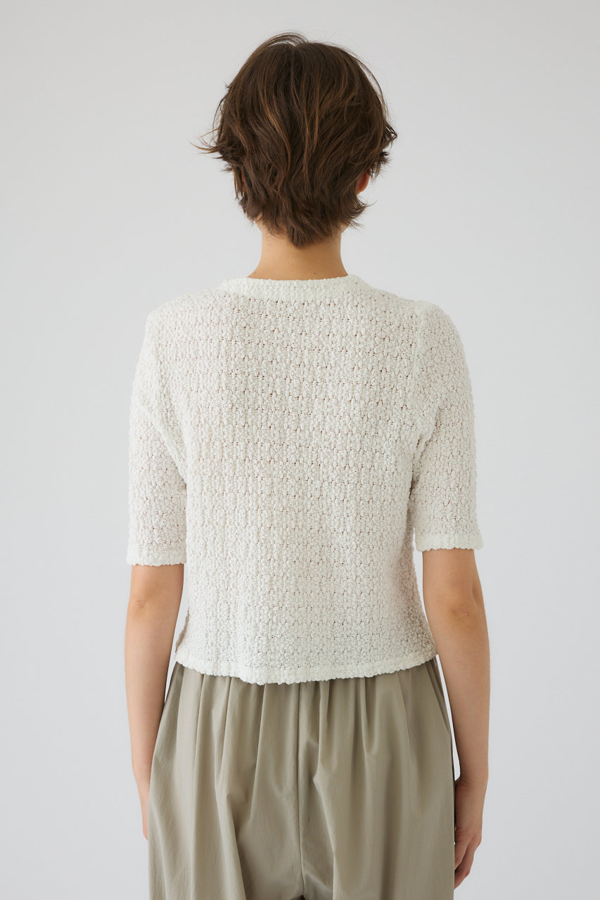 RIM.ARK(リムアーク)｜Shirring lace compact tops/トップス/ホワイト 