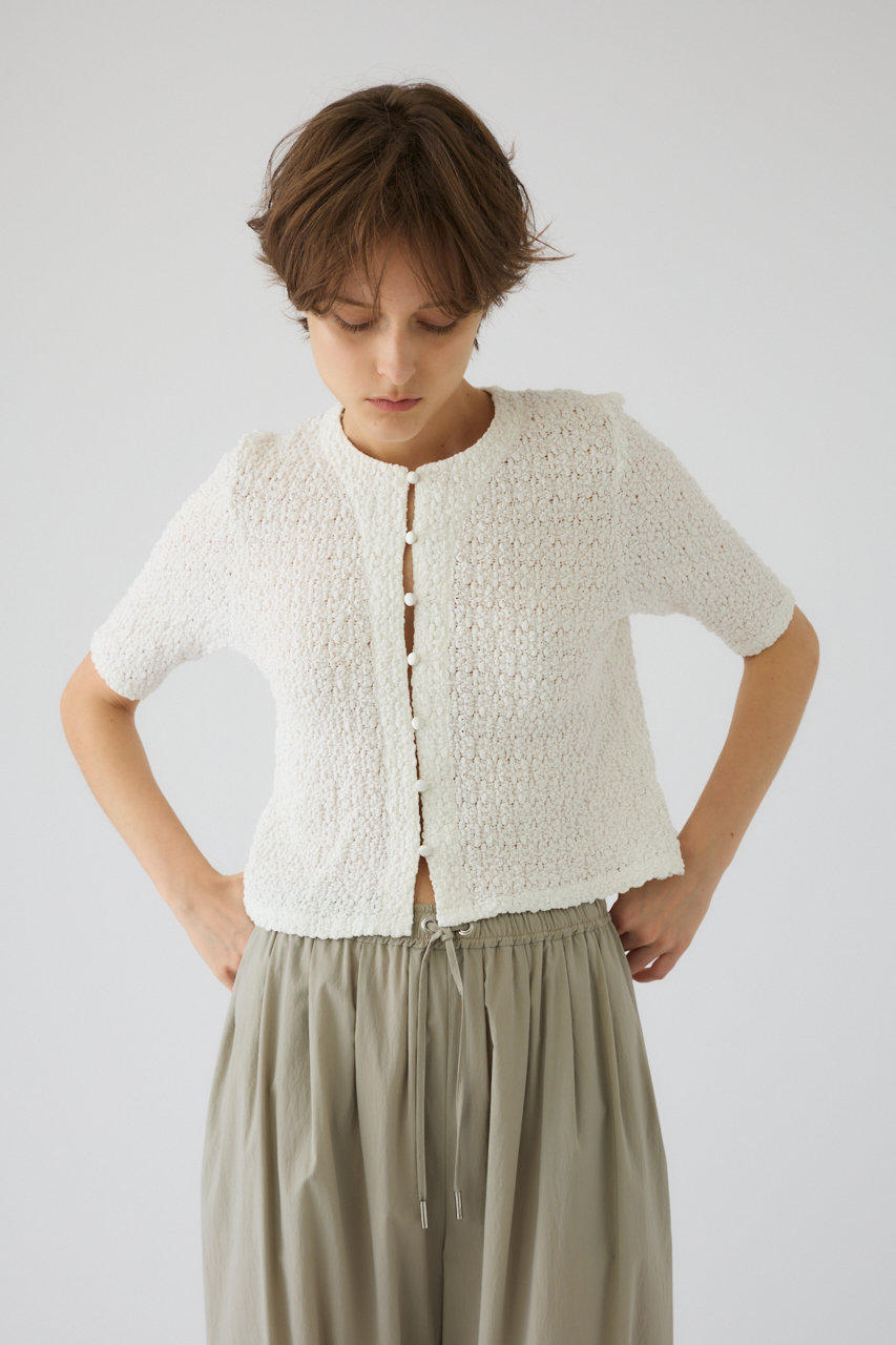 トップス RIM.ARK Shirring lace compact tops RIM.ARK(リムアーク)｜Shirring lace compact tops/トップス/ホワイト
