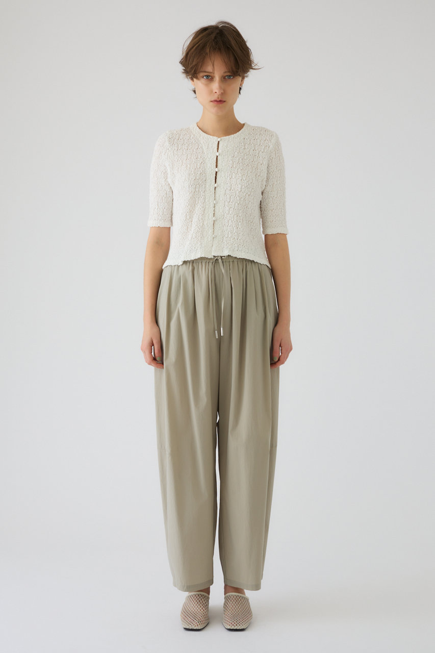 RIM.ARK(リムアーク)｜Shirring lace compact tops/トップス/ホワイト
