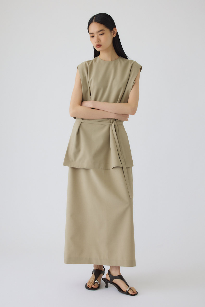リムアーク/RIM.ARKの【予約販売】Square layered dress/ドレス(ベージュ/460JSS33-1511)