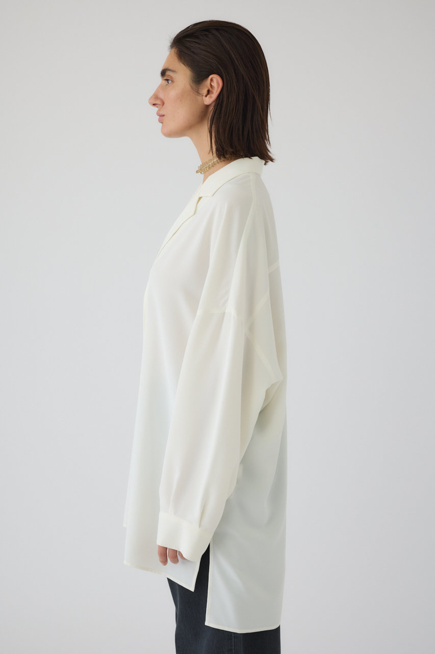 RIM.ARK(リムアーク)｜Open collar relax SH/シャツ/ホワイト の通販