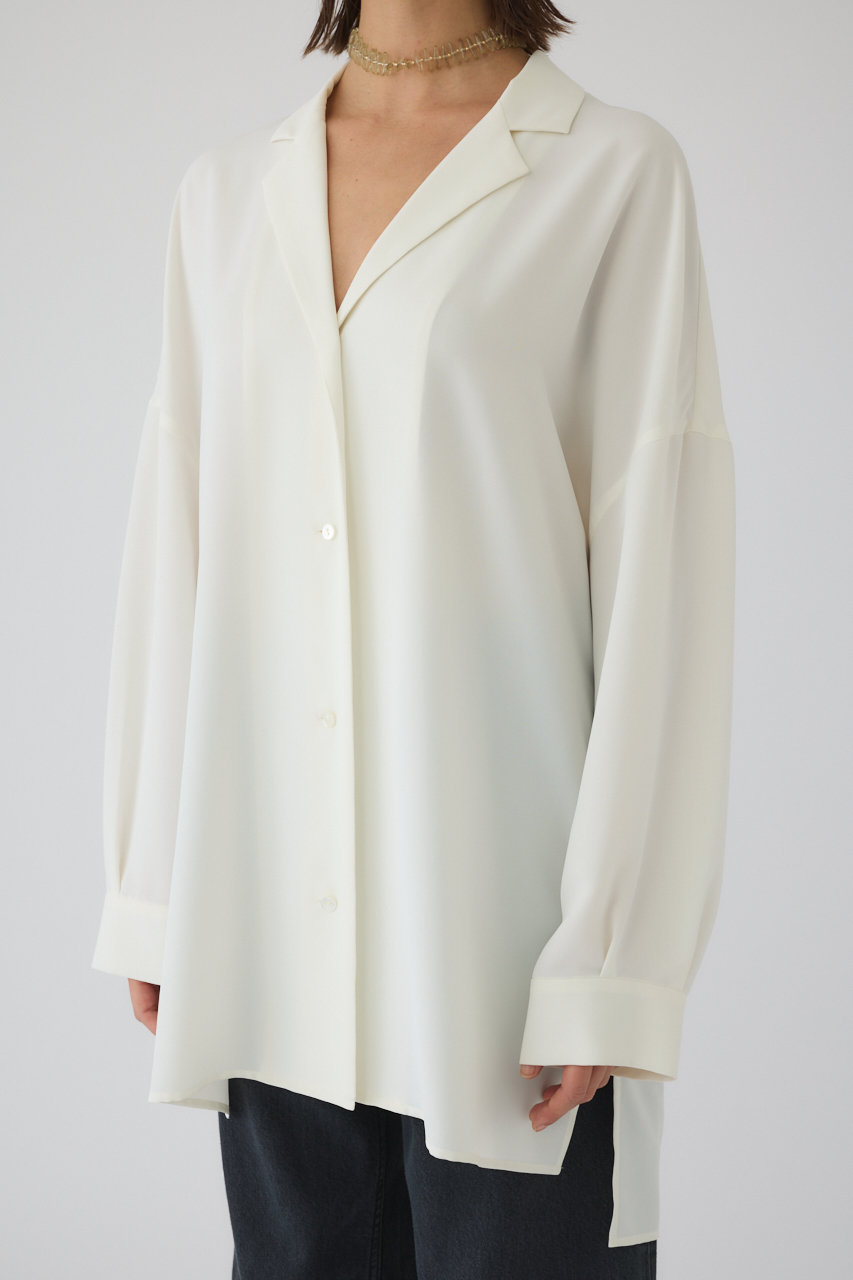 RIM.ARK(リムアーク)｜Open collar relax SH/シャツ/ホワイト の通販