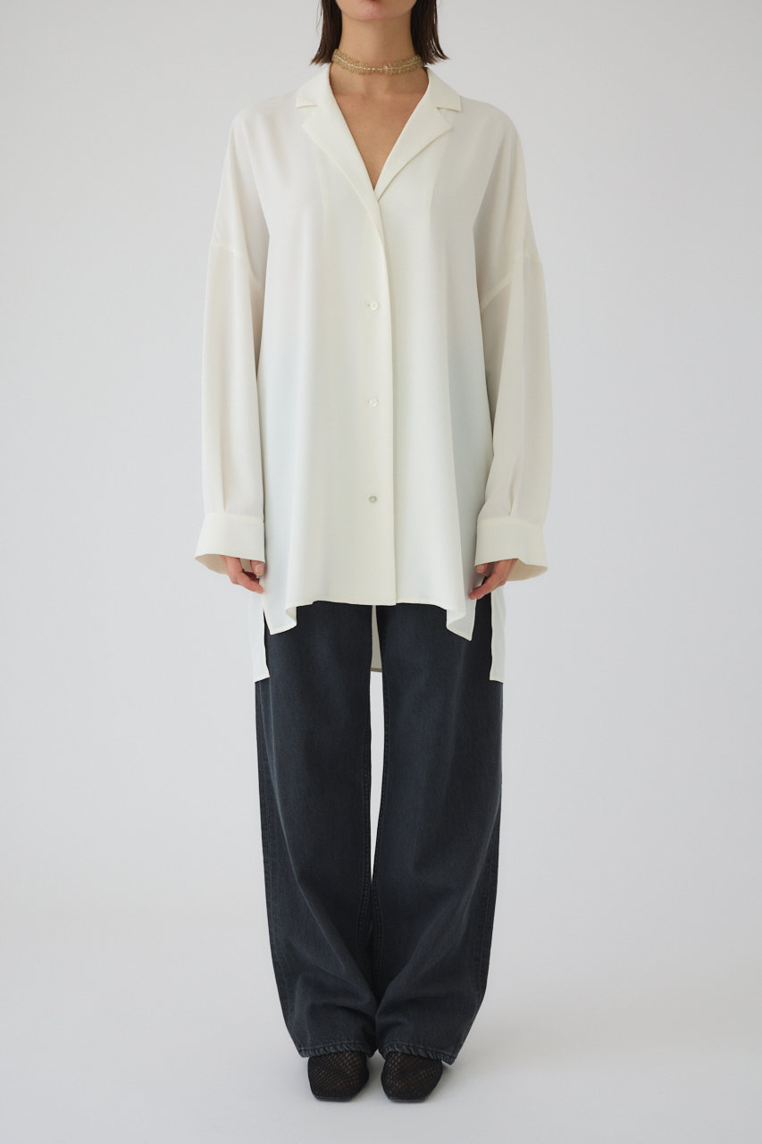 RIM.ARK(リムアーク)｜Open collar relax SH/シャツ/ホワイト の通販