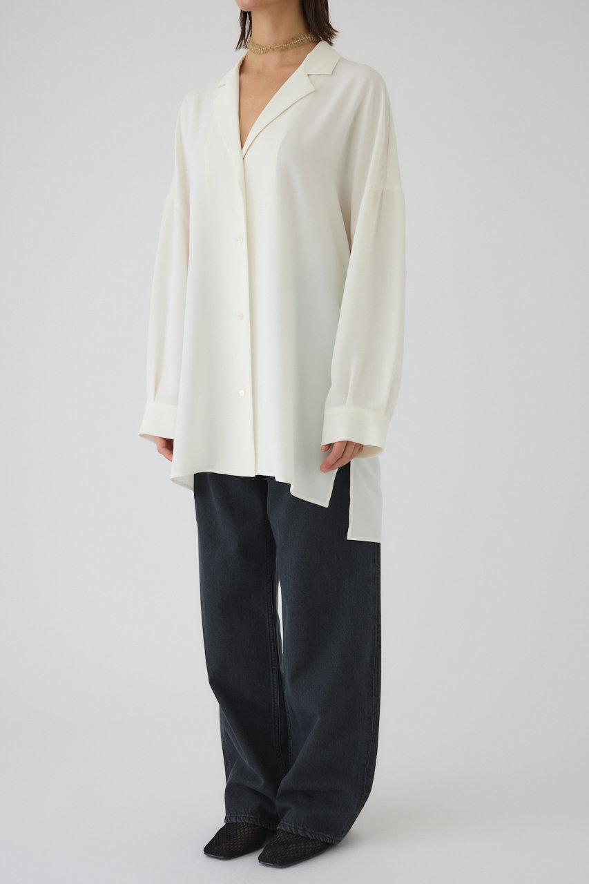 RIM.ARK(リムアーク)｜Open collar relax SH/シャツ/ホワイト の通販