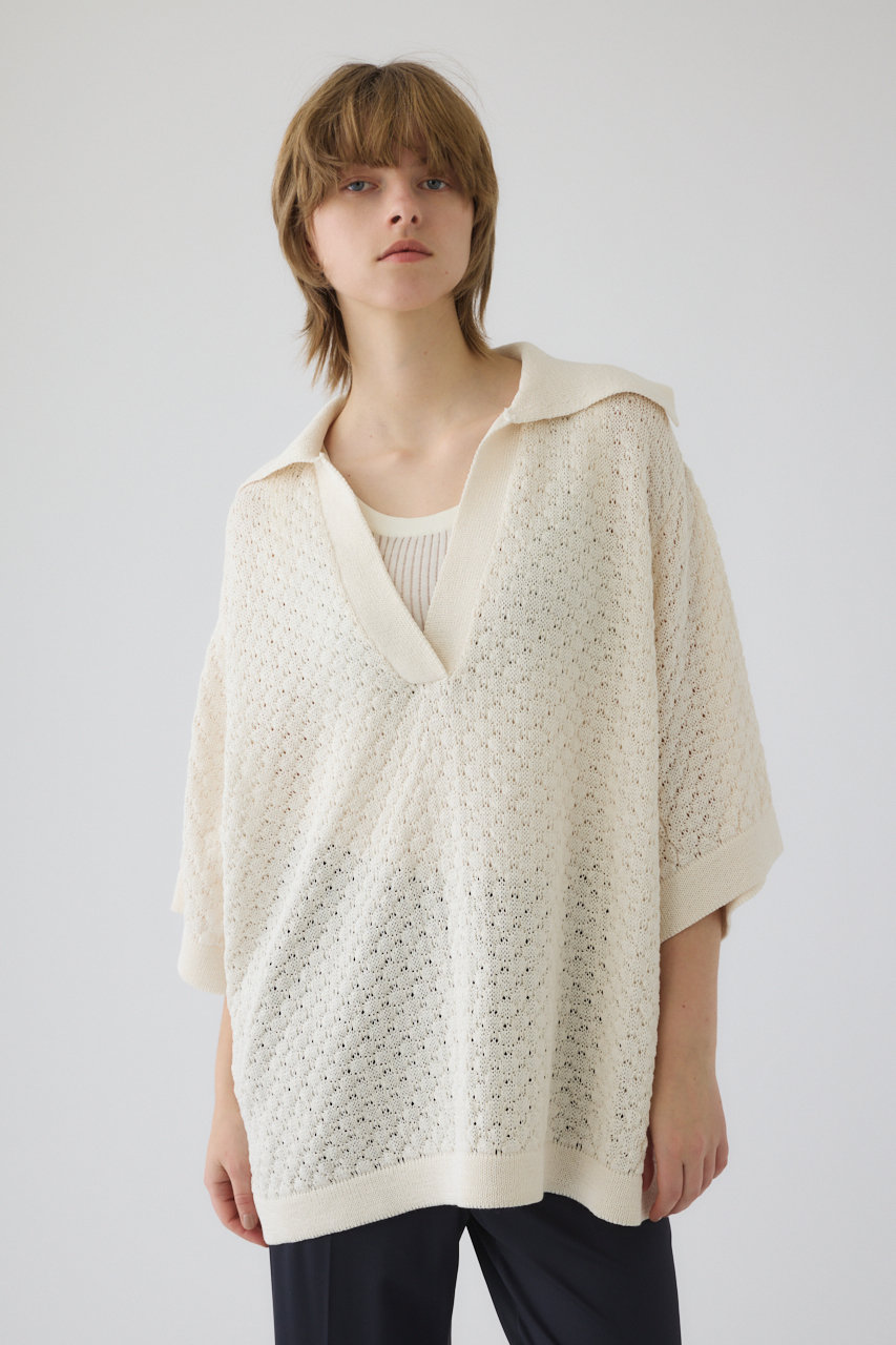 RIM.ARK(リムアーク)｜Skipper knit PO/プルオーバー/オフホワイト の 