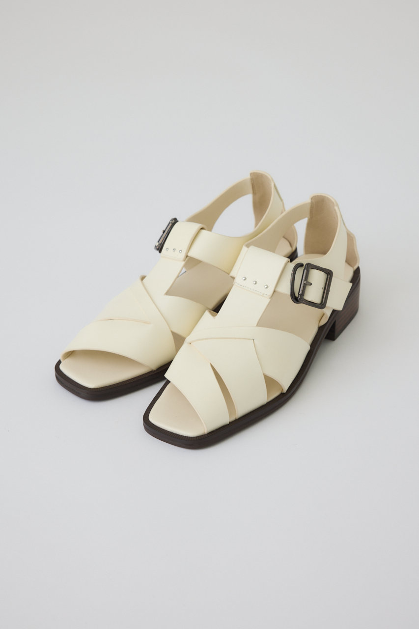 リムアーク/RIM.ARKの【予約販売】Leather cage sandal/サンダル(アイボリー/460JAN50-0911)