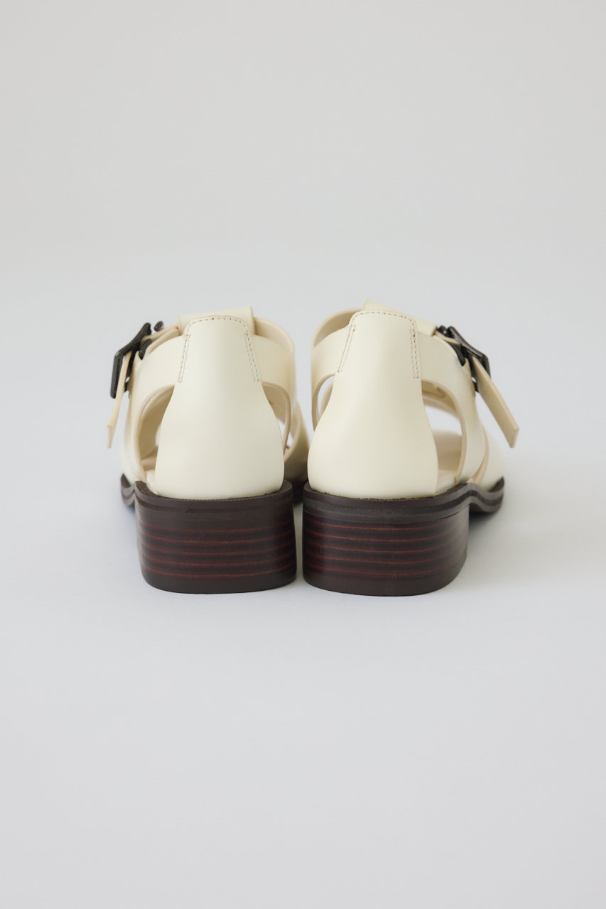 RIM.ARK(リムアーク)｜Leather cage sandal/サンダル/アイボリー の