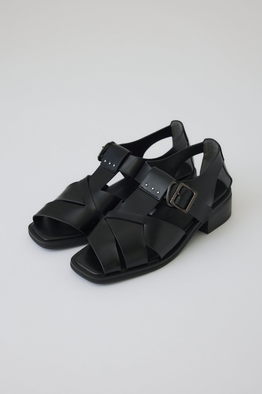 Leather cage sandal/サンダル