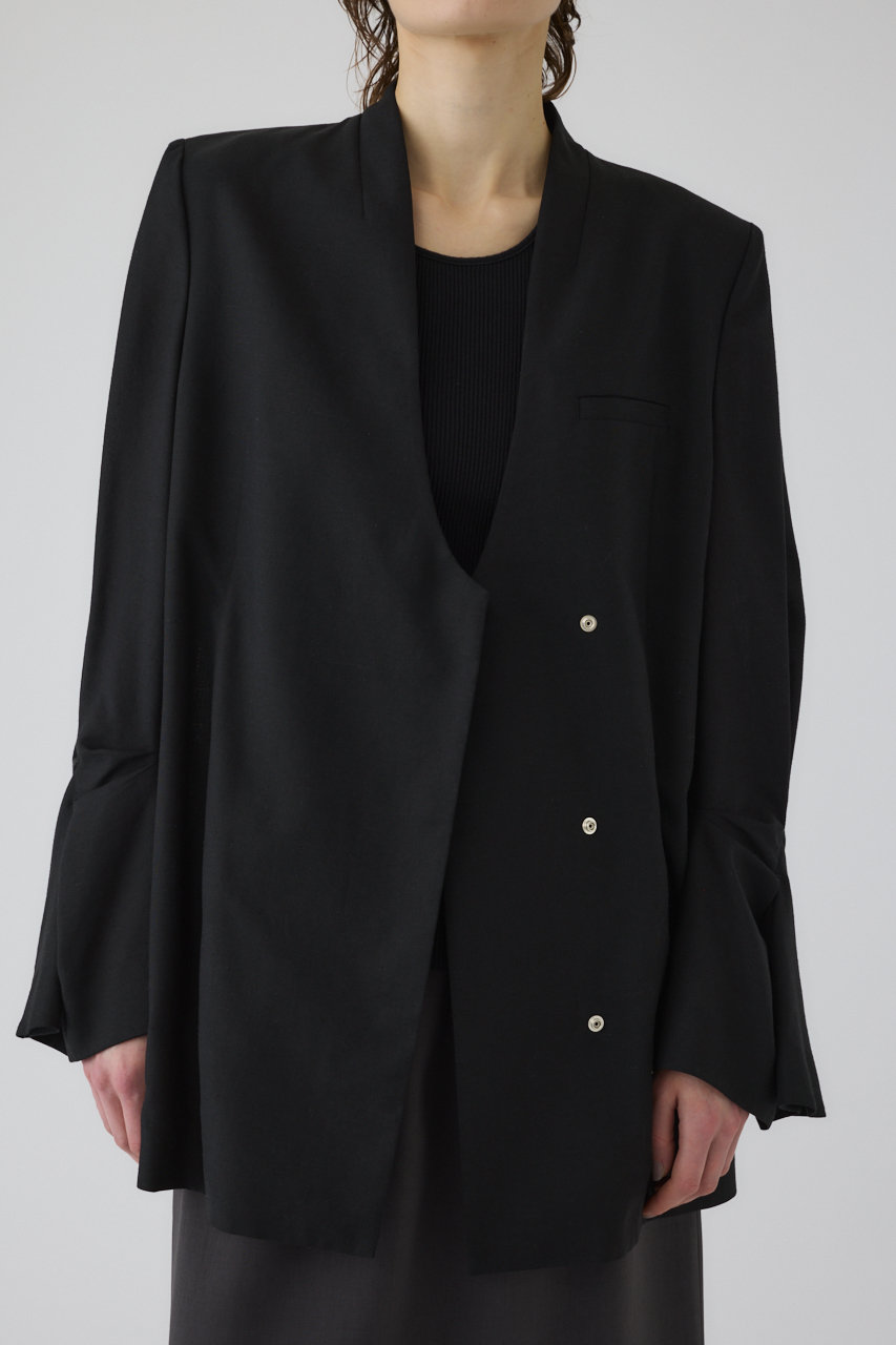 リムアーク/RIM.ARKのTwist sleeve light JK/ジャケット(ブラック/460JSN30-0961)