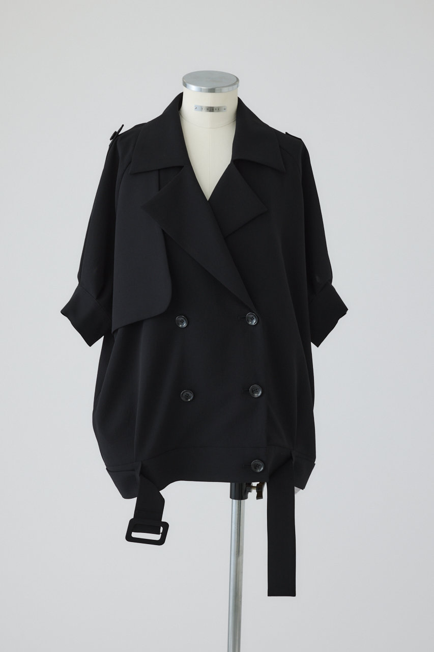 リムアーク/RIM.ARKのSoft trench JK/ジャケット(ブラック/460JSS30-1321)