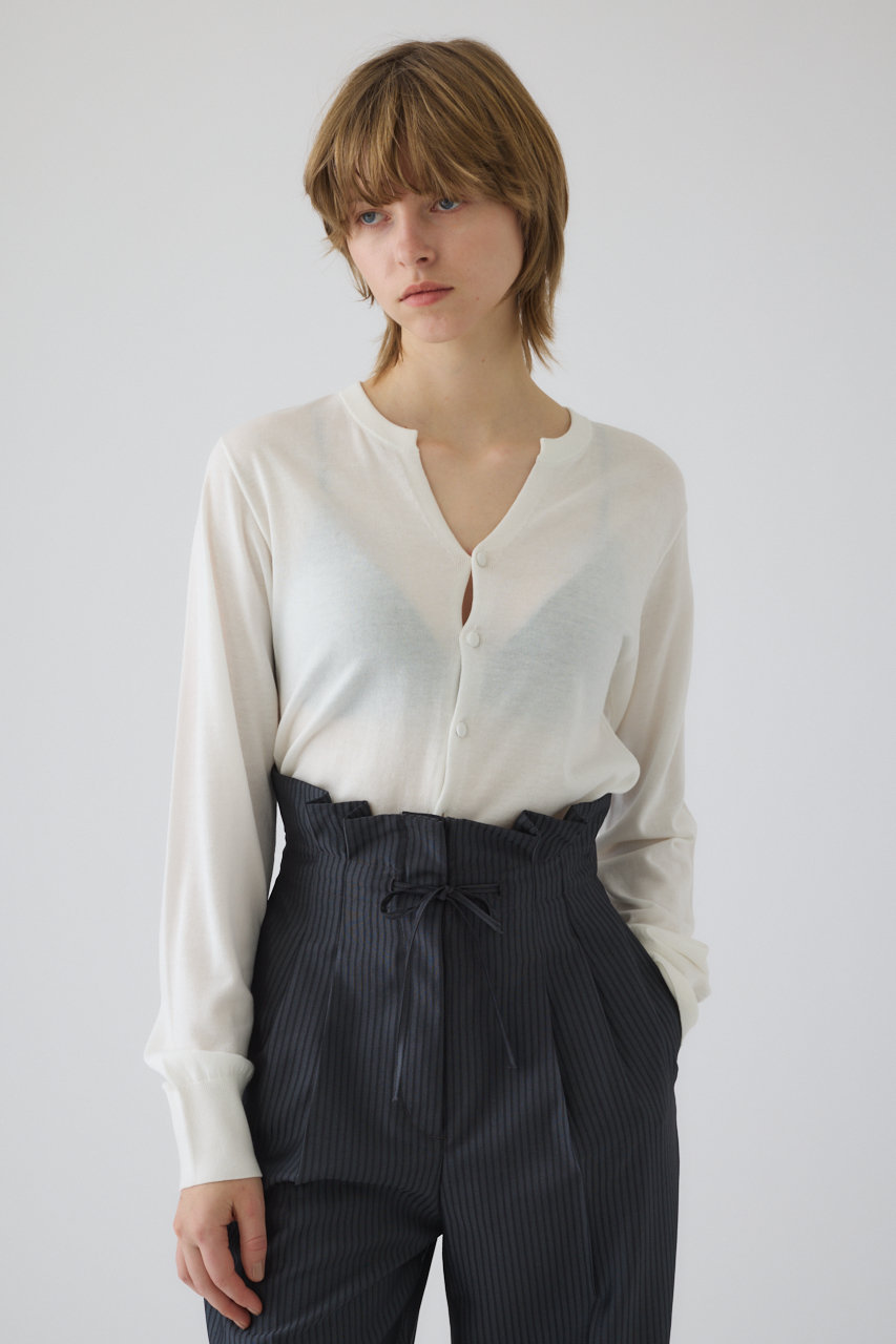 リムアーク/RIM.ARKのComfortable compact C/D/カーディガン(ホワイト/460JSL70-1681)