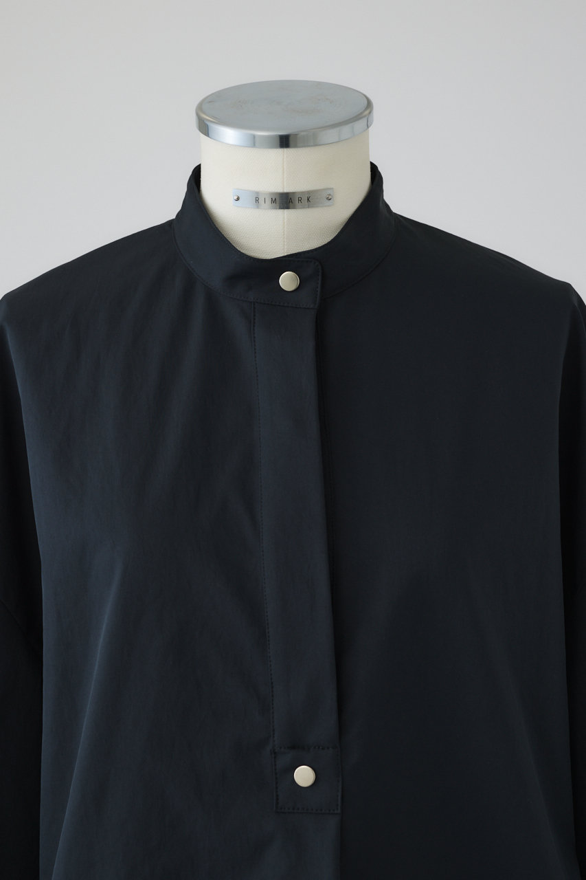 RIM.ARK(リムアーク)｜Band collar detail tops/トップス/ブラック の
