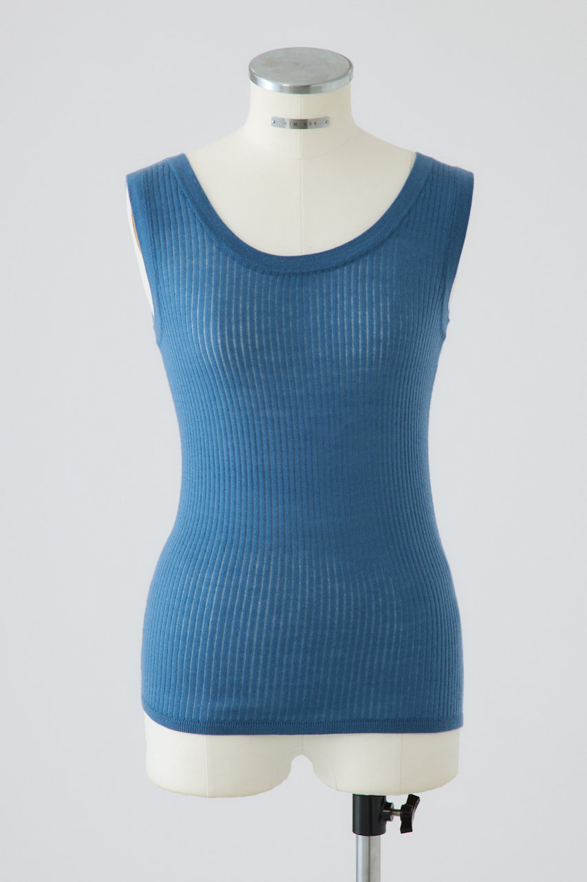 リムアーク/RIM.ARKのNeedle knit tank top/タンクトップ(ブルー/460JSS70-1121)