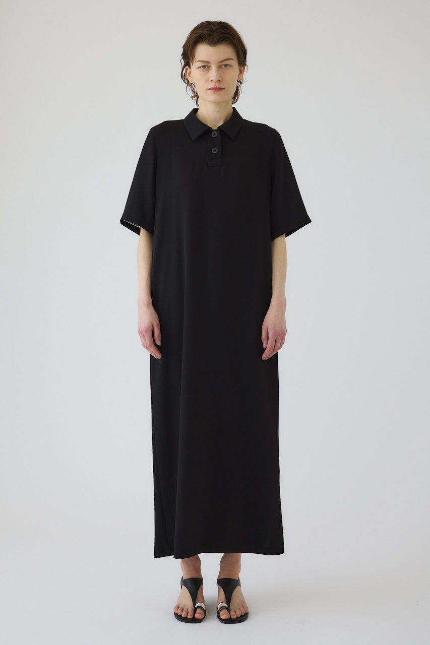RIM.ARK(リムアーク)｜Polo design maxi OP/ワンピース/ブラック の