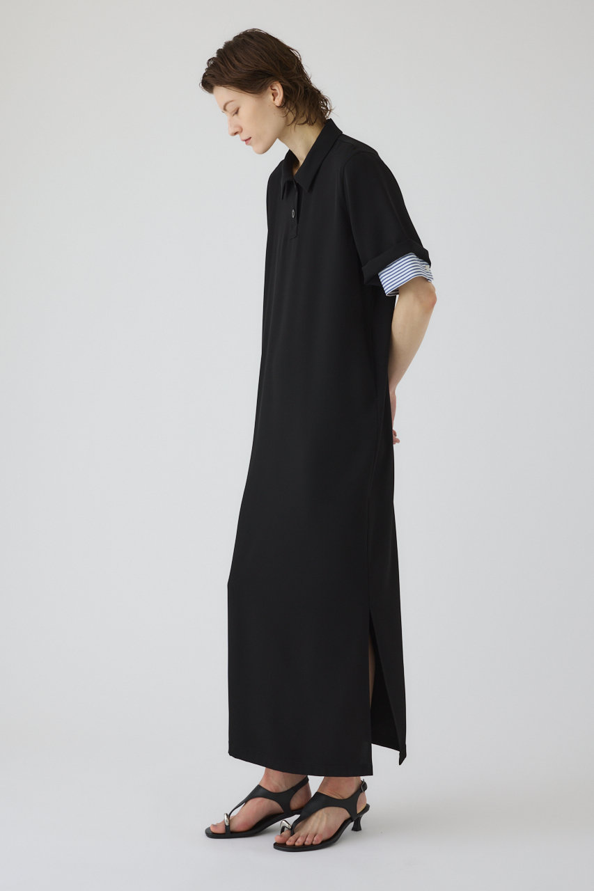 RIM.ARK(リムアーク)｜Polo design maxi OP/ワンピース/ブラック の